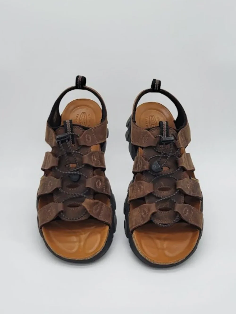 KEEN Men’s Daytona II Brown Leather open-Toe Outdoor Sandals Size 10 NWOB